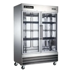 Refrigerador Comercial 2 Puertas de Cristal ICEHAUS RV-2PC-SS-01 46 Pies
