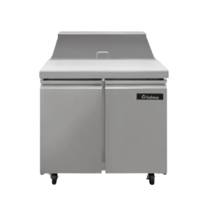 Mesa Refrigerada para Ensaladas Comercial 2 Puertas ICEHAUS ME-2P-SS-03 8 Pies Acero Inoxidable