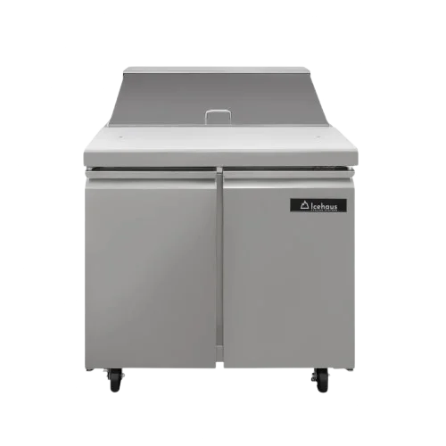 Mesa Refrigerada para Ensaladas Comercial 2 Puertas ICEHAUS ME-2P-SS-03 8 Pies Acero Inoxidable Mesa Refrigerada para Ensaladas Comercial 2 Puertas ICEHAUS ME-2P-SS-03 8 Pies Acero Inoxidable