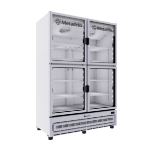 Refrigerador vertical 2 puertas de cristal METALFRIO RB804