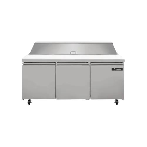 Mesa Refrigerada para Ensaladas Comercial 3 Puertas ICEHAUS ME-3P-SS-01 19 Pies Acero Inoxidable Mesa Refrigerada para Ensaladas Comercial 3 Puertas ICEHAUS ME-3P-SS-01 19 Pies Acero Inoxidable