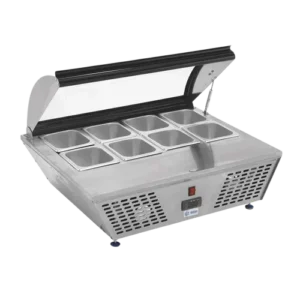 Base Refrigerada De 8 Insertos Sobre Mesa Con Tapa MIGSA RTW-67L